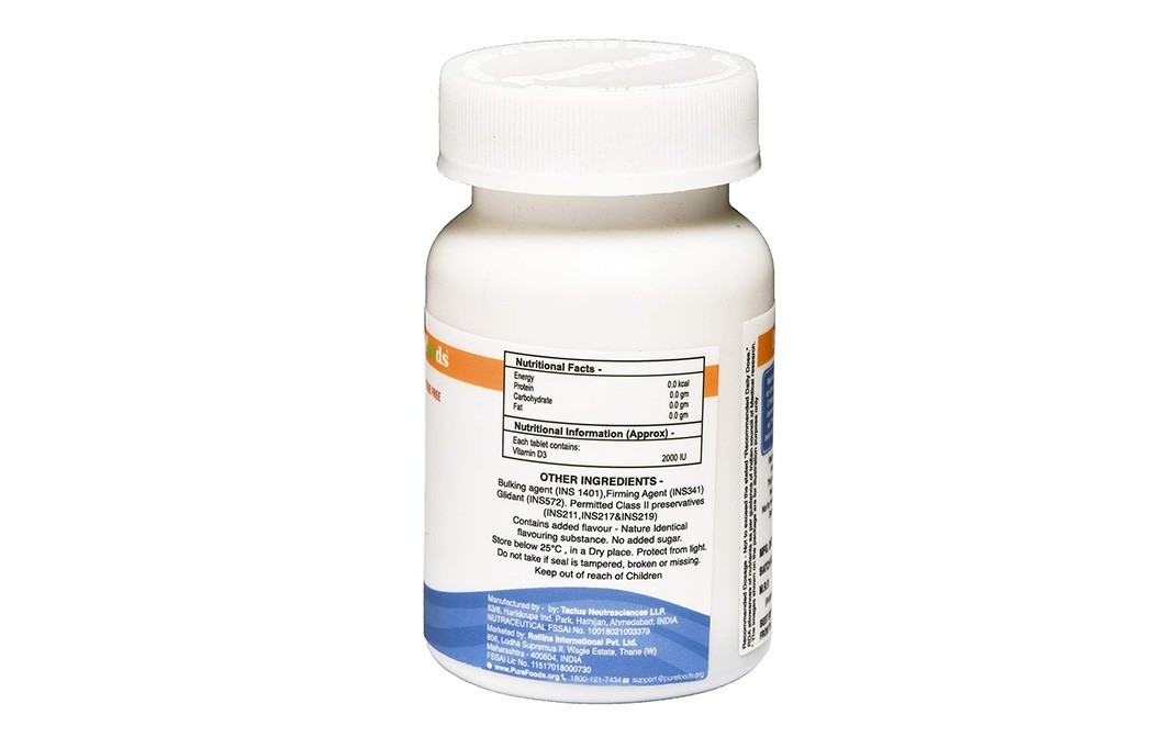 Purefoods Vitamins D3 2000 IU    Plastic Bottle  60 pcs